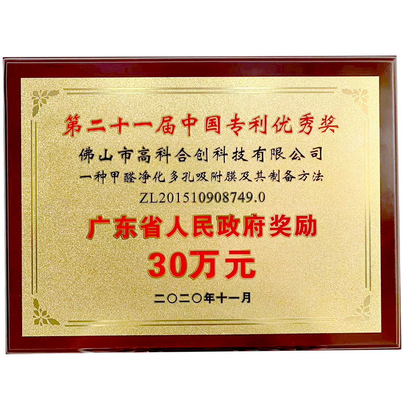 高科合创获二十一届中国专利奖！广东省人民政府奖励30万！！